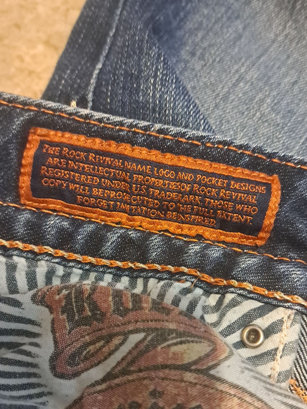 Size 25 Rock Revival Women's Dark Wash Skinny Jeans - Blue - Picture 9 of 12